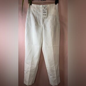 Zara Off-White Cropped Pants
